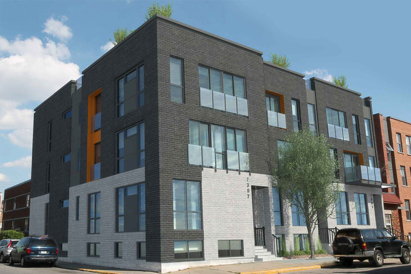 Immeuble résidentiel sur la rue St-André à Montréal